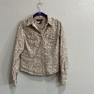 Tommy jeans floral long sleeves blouse Size Medium Paisley Floral‎ print